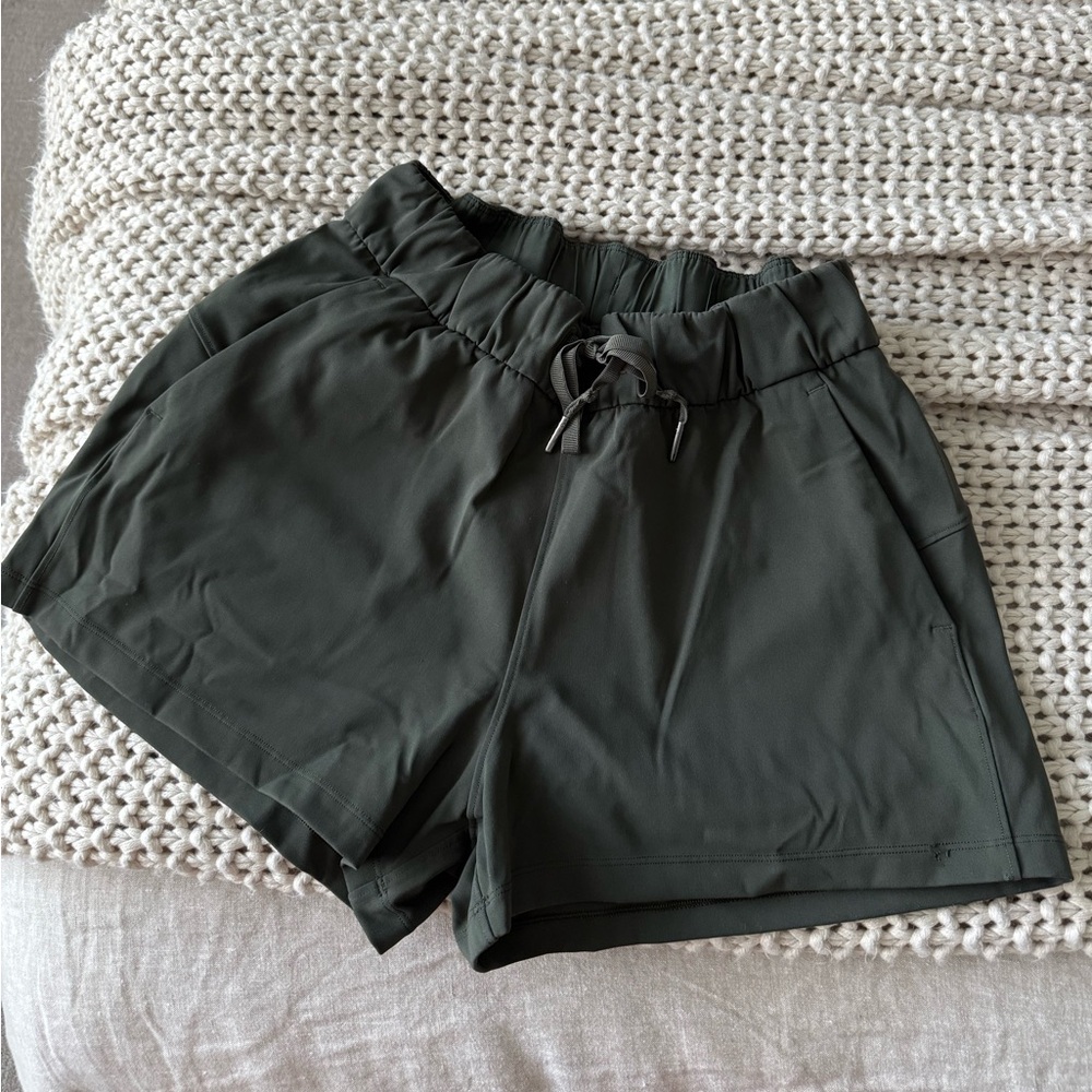 LULULEMON! Size 2, Athleisure high-waisted shorts! Dark Green!